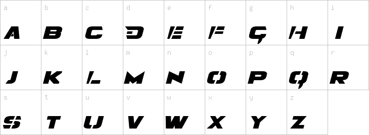 Lowercase characters