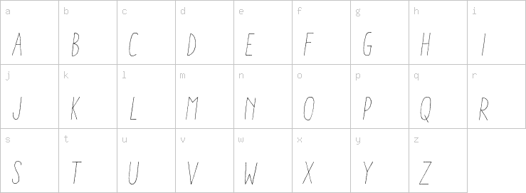 Lowercase characters