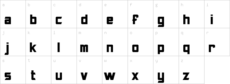 Lowercase characters