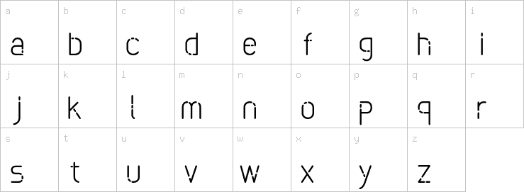 Lowercase characters