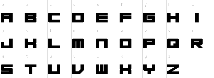 Lowercase characters