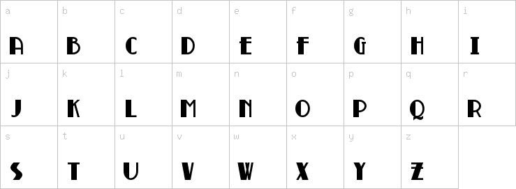 Lowercase characters