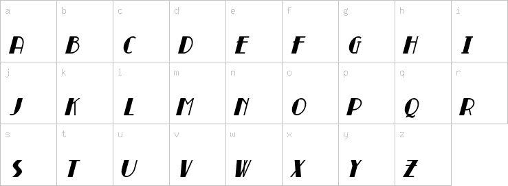 Lowercase characters