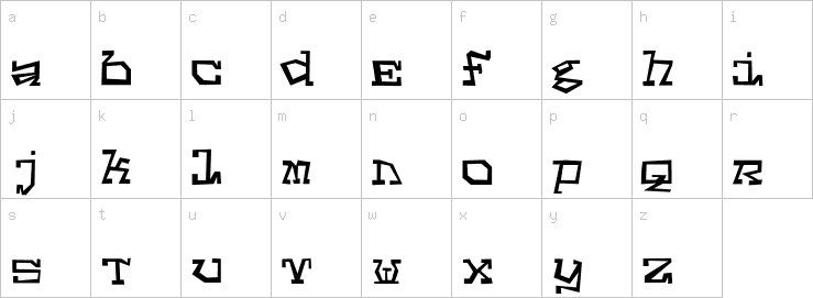 Lowercase characters