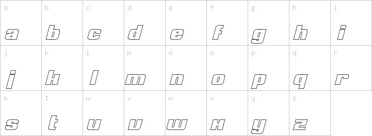 Lowercase characters