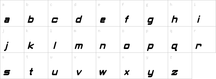 Lowercase characters