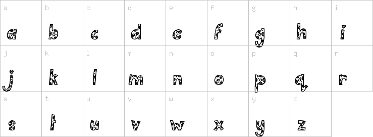 Lowercase characters