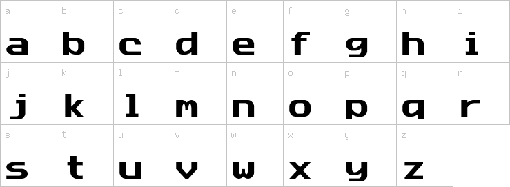 Lowercase characters