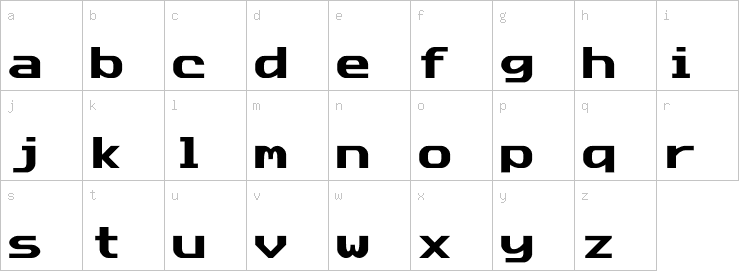 Lowercase characters