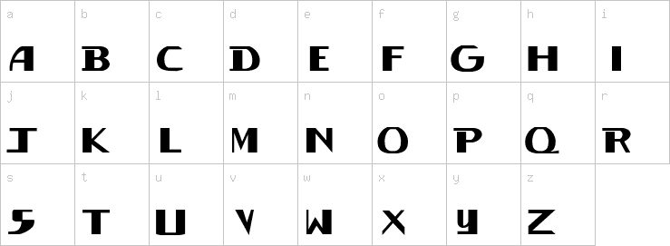 Lowercase characters