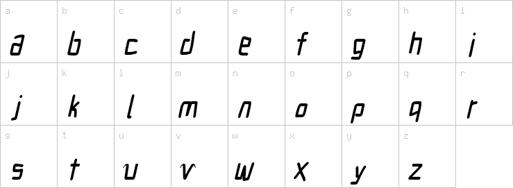 Lowercase characters