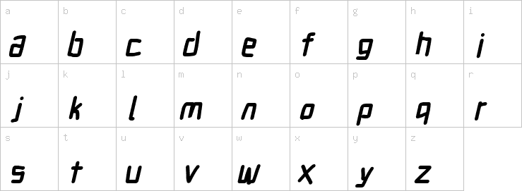 Lowercase characters