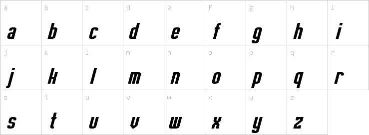 Lowercase characters