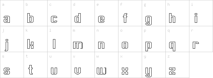 Lowercase characters