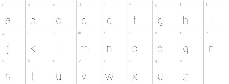 Lowercase characters