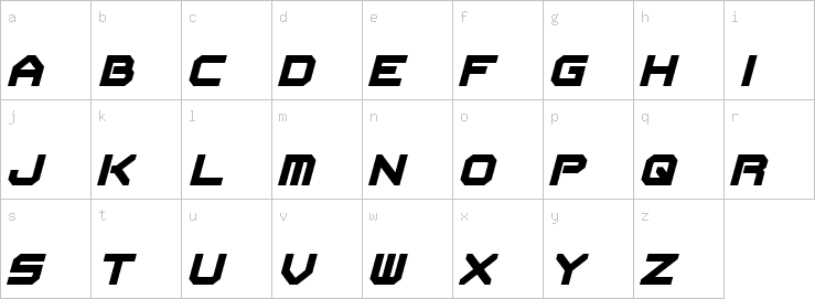Lowercase characters