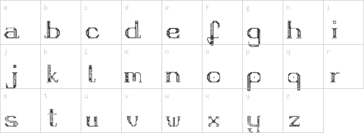 Lowercase characters