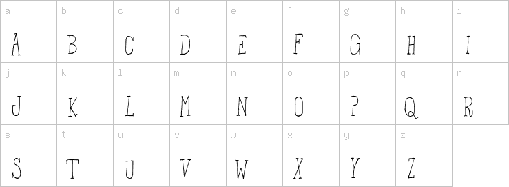 Lowercase characters