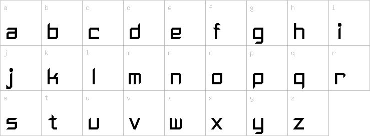 Lowercase characters