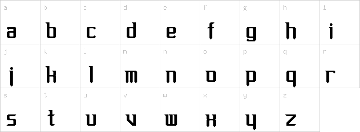 Lowercase characters