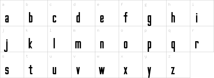 Lowercase characters