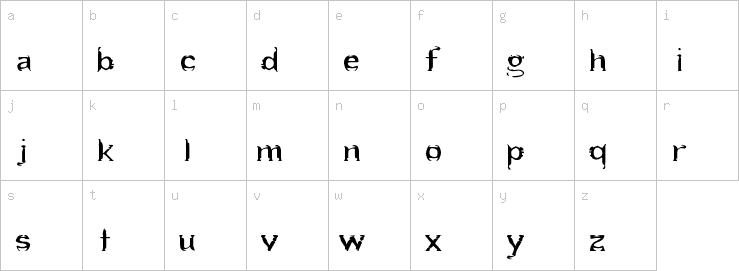 Lowercase characters