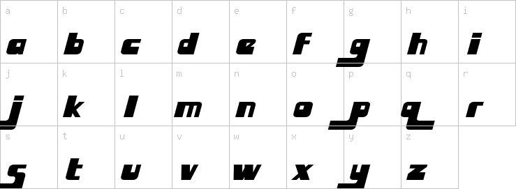 Lowercase characters
