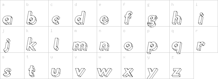 Lowercase characters