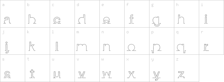 Lowercase characters