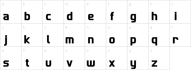 Lowercase characters