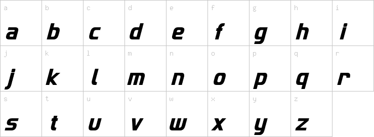 Lowercase characters