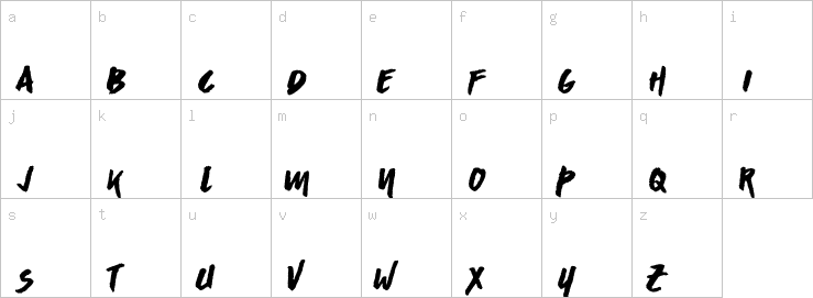 Lowercase characters