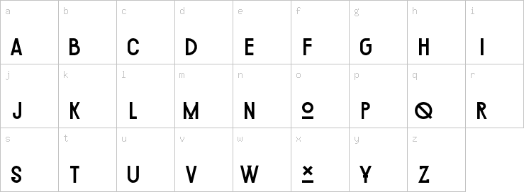 Lowercase characters