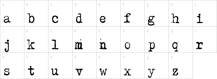 Lowercase characters