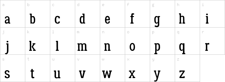 Lowercase characters