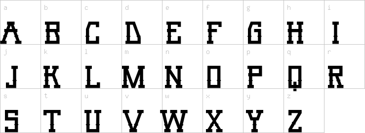 Lowercase characters