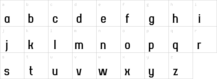 Lowercase characters