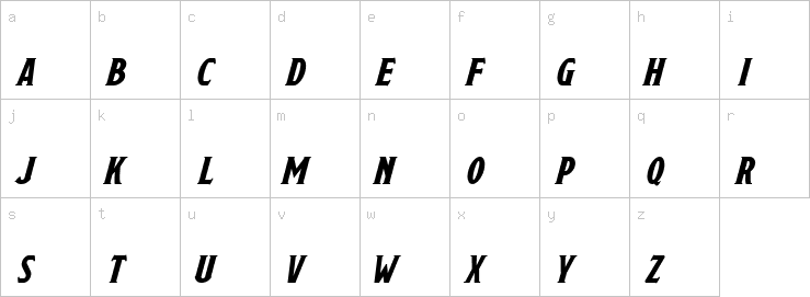 Lowercase characters
