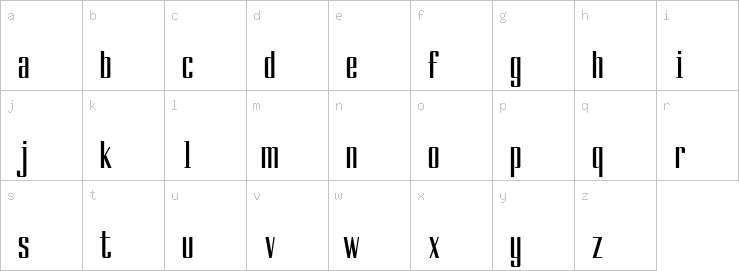 Lowercase characters