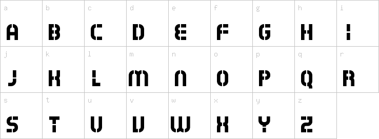 Lowercase characters
