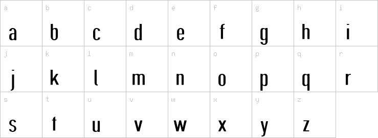 Lowercase characters