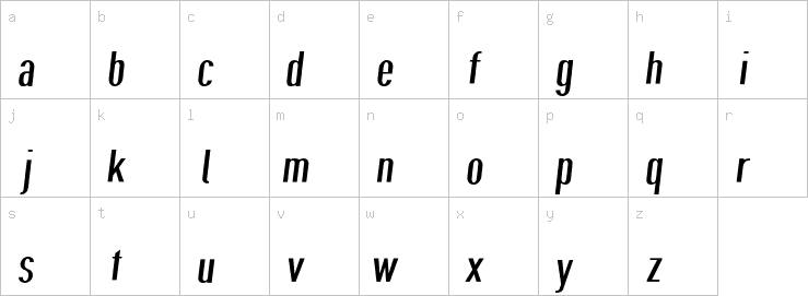 Lowercase characters