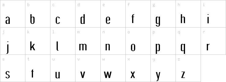 Lowercase characters