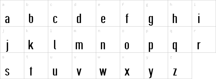 Lowercase characters