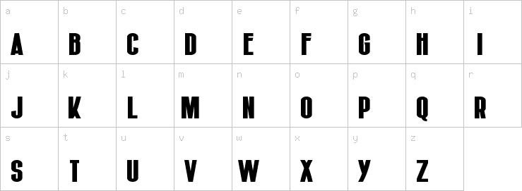 Lowercase characters