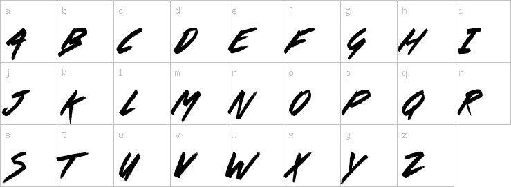 Lowercase characters