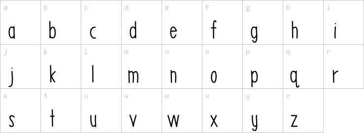 Lowercase characters