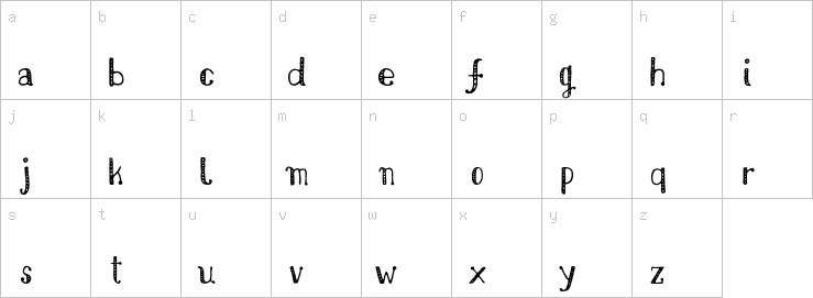 Lowercase characters