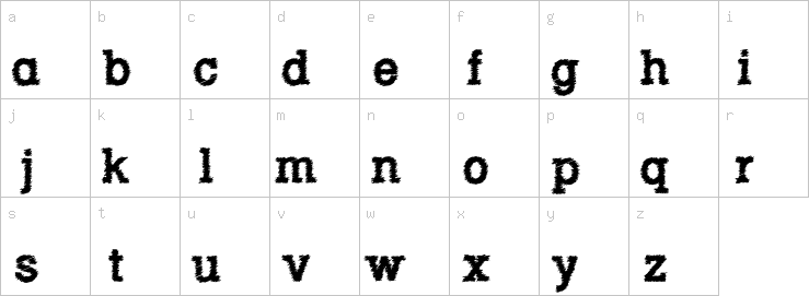 Lowercase characters