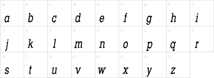 Lowercase characters